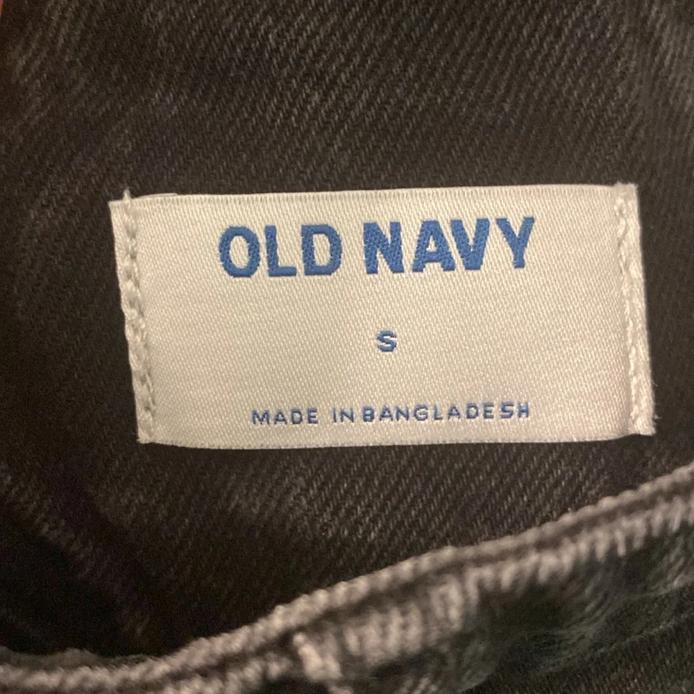 Old Navy Black Slouchy Non Stretch Denim Overalls Size S - Picture 11 of 11